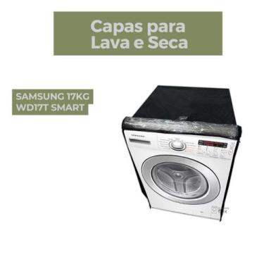 Imagem de Capa para lava e seca samsung 17kg wd17t smart transparente flex - Cap