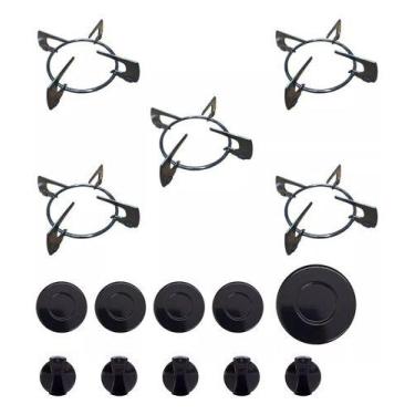 Imagem de Kit Espalhador + Grelha + Botões Cooktop Fischer 5 Bocas