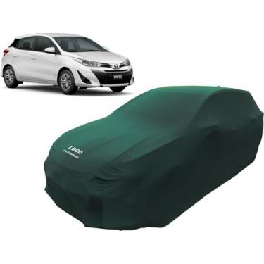 Imagem de Capa De Tecido Para Proteção Carro Toyota Yaris Hatch Luxo - Mz, Verde
