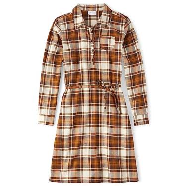 Imagem de The Children's Place Vestido feminino xadrez de manga comprida, Xadrez - Mom, XGG