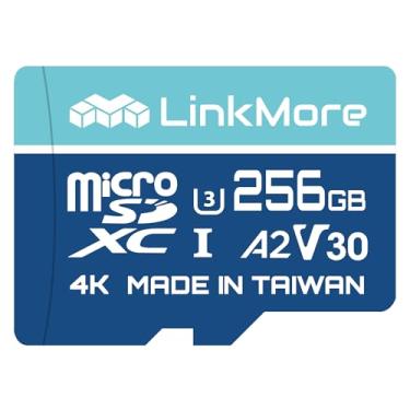 Imagem de LinkMore Cartão micro SDXC de 256 GB, compatível com A2, UHS-I, U3, V30, Classe 10, velocidade de leitura de até 160 MB/s, velocidade de gravação de até 120 MB/s, adaptador SD incluído