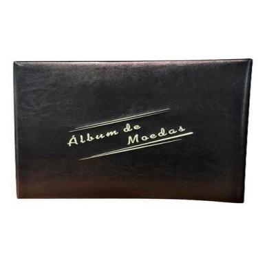 Imagem de Álbum Fichário para 200 Moedas  cor preta - Loja do Colecionador 