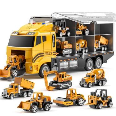 Imagem de Conjunto de Carros de Construção TEMI para Bebês - com Tapete de Brinc