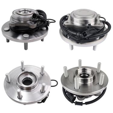 Imagem de Autoround Conjunto de rolamento e cubo de roda dianteira e traseira compatível com Dodge Grand Caravan, Chrysler Town & Country 2012-2016, VW Routan 2012-2013, Ram C/V 2012-2015, 5-Lug w/ABS, conjunto