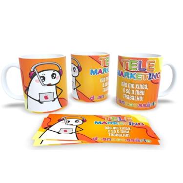 Imagem de Caneca de Porcelana Personalizada Profissões Com Frases Engraçadas e Divertidas (Telemarketing Fem.)