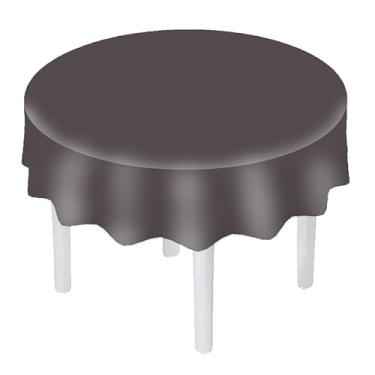 Imagem de Toalha de Mesa de TNT Redonda - 1 uni cor CINZA ESCURO 1,35 Diâmetro