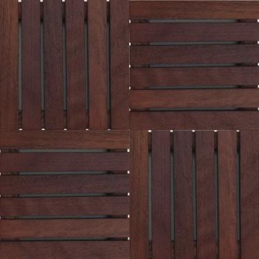 Imagem de Deck de Madeira Modular Base Madeira Isabela Revestimentos 30cmx30cm Placa Madeira de Lei Mista