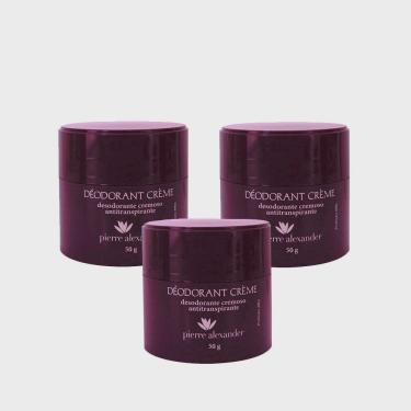 Imagem de Kit c/ 3 Desodorante Cremoso Antitranspirante Pierre Alexander 50g