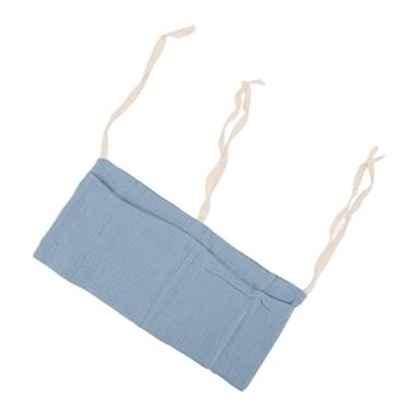 Imagem de Cinta Ajustável Yctze, 2 Bolsos de Cabeceira de bebê Pendurado Saco de Armazenamento para Brinquedos Infantis e Organizador Essencial de Berçário (Cúrcuma) (Azul-marinho)