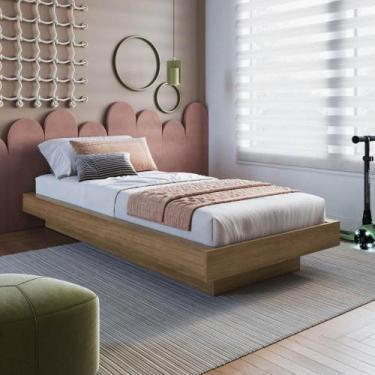 Imagem de Cama de Solteiro Flutuante 92cm x 192cm para Quarto - Art In Q, Mel