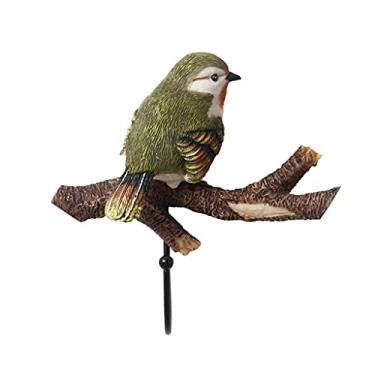 Imagem de XIANGGUI 1983 Cabide organizador de casacos, ganchos modernos de parede, cabide de decoração de pássaros de resina para casa, quarto, sala de estar, corredor, cabide, chapéu, guarda-chuva, (cor: B)