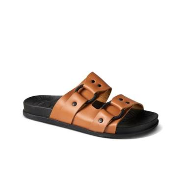 Imagem de Reef Sandália feminina Vera Cruz Slide Cushion, Preto/conhaque, 8