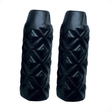 Imagem de Par Apoio Pedaleira Bmx Pezinho Trolinha Suporte De Pé Aluminio Preto Bicicleta Bike