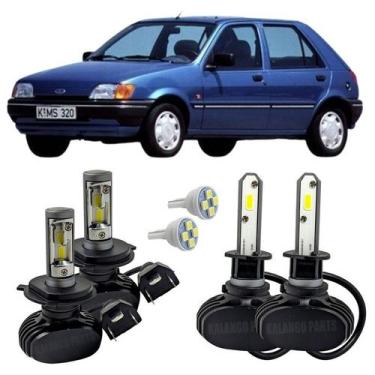 Imagem de Kit Ultra Led Farol Alto Baixo H4 Milha H3 Fiesta 93 A 1995 - Autovex