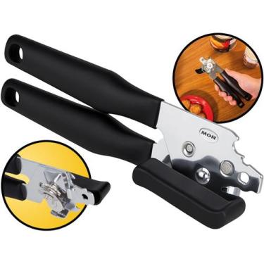 Imagem de Abridor Manual De Latas Garrafas Tampas Potes Universal Multiuso Inox 