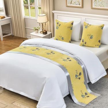 Imagem de HSTANGKY Corredores de cama de hotel para cama king size cobertas decoração moderna lenço de cama para pé da cama solteiro queen size acessórios de cama para casa