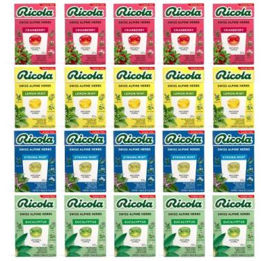 Imagem de Kit 20 Bala Importada Sortidos Ricola Zero Açúcar 28Gr Suíça - Barkley
