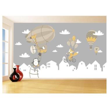 Imagem de Papel De Parede 3D Infantil Bebê Balão Balões 3,5M Azs328 - Você Decor