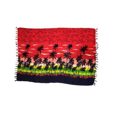 Imagem de Canga Saída de Praia de Viscose Estampa Praia Coqueiros  - Sarat Moda 