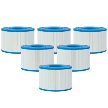 Imagem de Cartucho de substituição de filtros de spa tipo S1 compatível com vários Intex 29001E - 28429E, 28403E, 28407E, 28443E, 28453E, 28421E, 28423E, 28413E e 28453E, 11692 Bomba de piscina (6, branco)