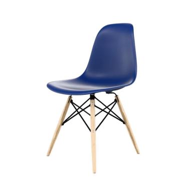 Imagem de Cadeira Eames DSW Azul e Madeira