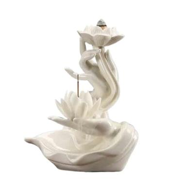 Imagem de Estátua de Feng Shui Estátua de Buda em forma de mão branca pode ser usada para colocar incenso e decorações de Feng Shui Decoração de Buda