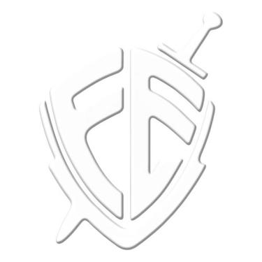 Imagem de Adesivo Fé Resinado 3D Branco Carro Emblema Escudo Res13