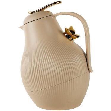 Imagem de Garrafa Térmica De Mesa Daphne Nude Bege Café Leite Chá 1l