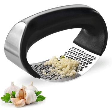 Imagem de Espremedor De Alho Fácil Em Inox Triturador Amassador Uny