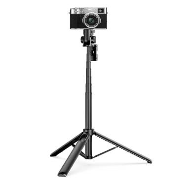Imagem de HollyWave Tripé/Monopé MT-70 Smartphone Câmera Preto, para Selfie Stick, Estrutura em Alumínio, Suporte Giratório 360°, Base Estável