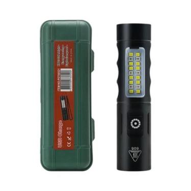 Imagem de Lanterna LED USB Recarregável Lanterna Portátil Com Zoom De Alta Potên