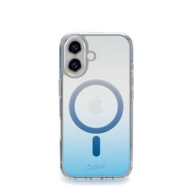 Imagem de Customic Capinha Case Capa para Celular iPhone 16 (6.1"), Impactor Clear Anti Impacto Proteção Militar 2 metros contra quedas, Compatível Mag, Transparente e Gradiente Azul