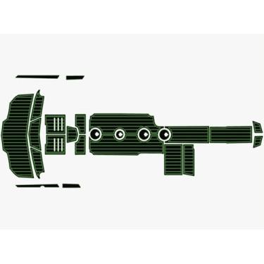 Imagem de outdek Plataforma de natação 2020-2021 mastercraft NXT22 Cockpit 1/10.2 cm 6 mm espuma EVA Faux Teak Marine Floor (preto sobre verde)