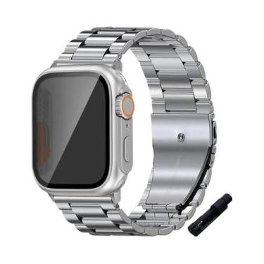 Imagem de Pulseira De Aço Inoxidável Para Apple Watch 45mm 41mm 40mm 44mm Bracel