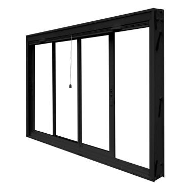 Imagem de Janela de Correr 2 Folhas Móveis com Sistema Blackout Premium Preto