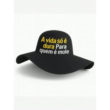 Imagem de Chapéu Caminhoneiro Cata Ovo Feltro Natanzinho Lima Frases - NoBrand, 