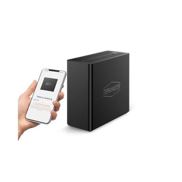 Imagem de TERRAMASTER Armazenamento NAS SSD F4 – 4Bay All SSD NAS Server N95 CPU QuadCore, 8GB DDR5 RAM, porta 5GbE, armazenamento conectado à rede de alto desempenho do tamanho da palma da mão (sem disco)