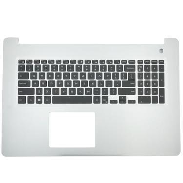 Imagem de Nova capa de apoio de palma superior para notebook, com teclado dos EUA, retroiluminado, tamanho 43,9 cm, prata de substituição para Dell Ins. 17 5770 5775 0HMY79 06V9FW AP21D000710