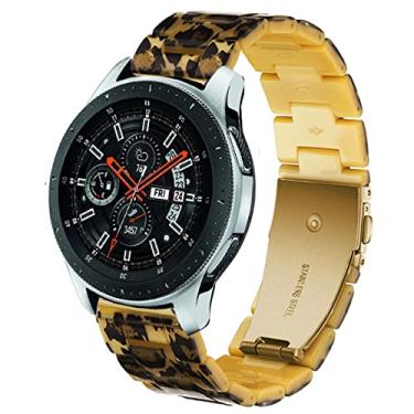 Imagem de Pulseira DEALELE Compatível com relógio Galaxy 46 mm, resina colorida de 22 mm com fecho de aço inoxidável de reposição para Samsung Gear S3 Frontier/Classic/Huawei Watch GT2 46 mm Feminino Masculino 22mm Vermelho
