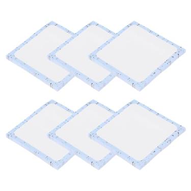Imagem de PATIKIL Notas adesivas fofas, 7 x 7 cm, 6 blocos, 300 folhas, blocos autoadesivos post-its com linhas para sala de aula, escritório, suprimentos essenciais, azul creme