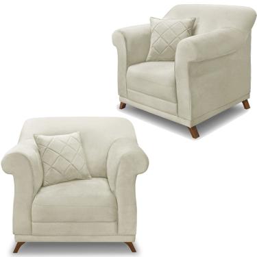 Imagem de Kit 2 Poltronas Decorativas Retro Polo Veludo 2221 Ezz