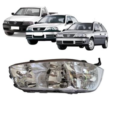 Imagem de Farol Gol Saveiro Parati G3 1999 á 2005 Foco Duplo Cromado Lado Direito