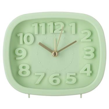 Imagem de Relógio De Mesa Decorativo Despertador Escritório Quarto - PGB, Branco