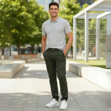 Imagem de Calça Sarja Masculina Calca Masculino Com Lycra Elastano Modelo Esport