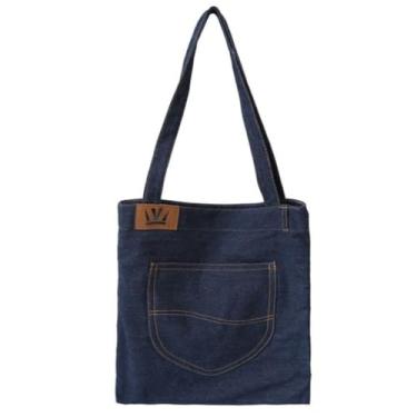 Imagem de Bolsa retrô moderna nas axilas em forma de jeans