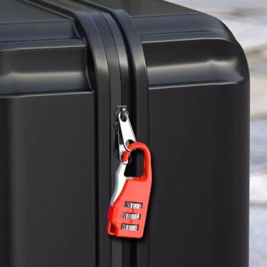 Imagem de Cadeado de combinação portátil, mosquetão, gancho de 3 dígitos, código, cadeado, mochila, bagagem, armário, mala, academia, segurança para viagens ao ar livre