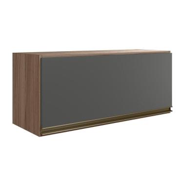 Imagem de Armario Aereo Basc Mdf 80 Cm Kali 16341 Carvalho Toq Chumbo Nicioli Carvalho Toq Chumbo