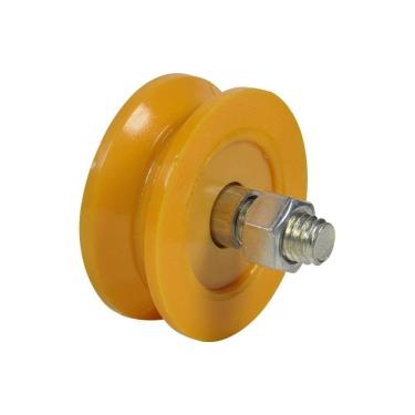 Imagem de Roldana Portão Nylon Laranja 2 Cantoneira Com Parafuso - Fp