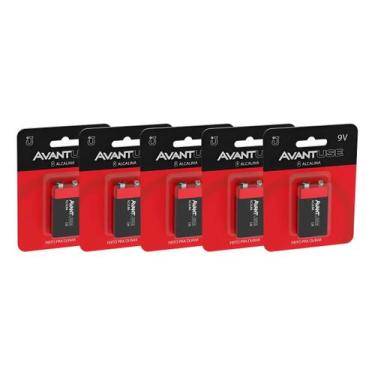 Imagem de Kit 1, 2, 3, 4 ou 5 Baterias Pilha Alcalina 9v Cod 4081000145 Avant Us