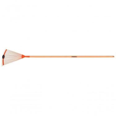 Imagem de Vassoura Regulável Tramontina Em Aço Com 22 Dentes Arame E Cabo De Madeira 120cm